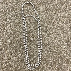 White Wooden Necklace